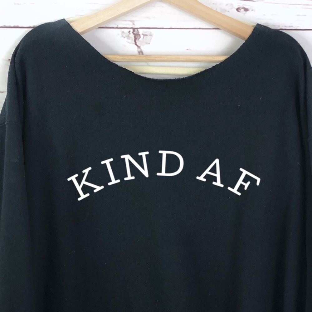 NEW Kind AF Oversized Graphic Sweatshirt S-5X - Picture 2 of 2